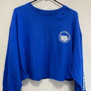 Blue vans triple crown cropped long sleeve